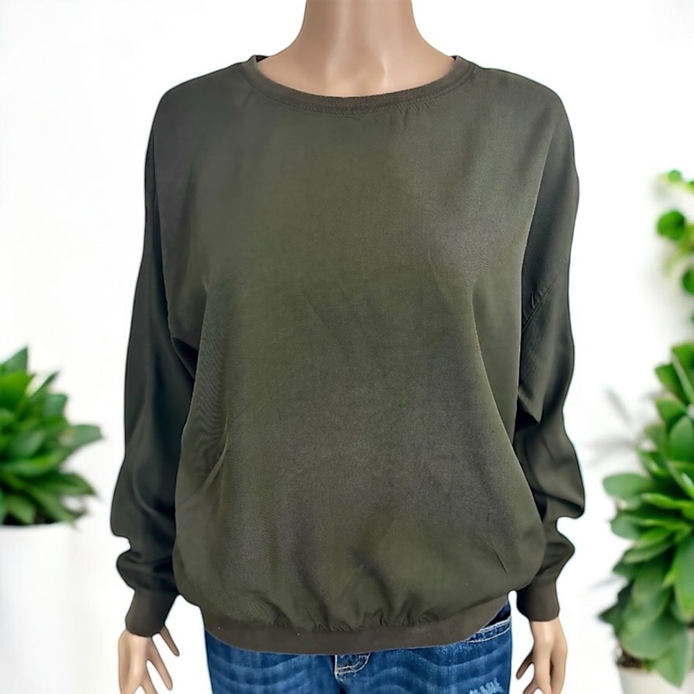 Uniqlo Women’s Green Twill Long Sleeve Top - Picture 14 of 16